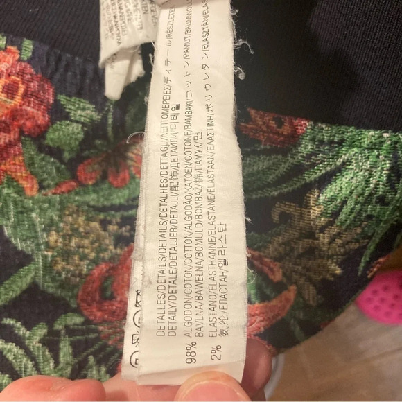 ZARA MAN Sz XL Black Tag Tapestry Jacquard Mix Media Slim Fit Bomber Jacket - Picture 6 of 13